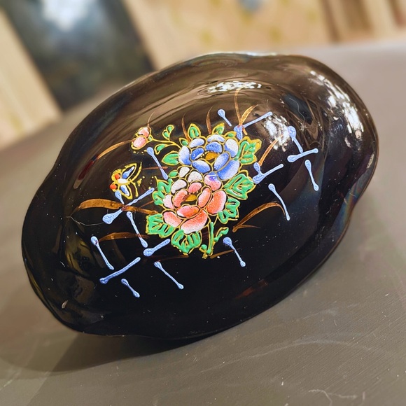 Tashiro Shoten Japanese Blackware Trinket Box - Picture 7 of 9